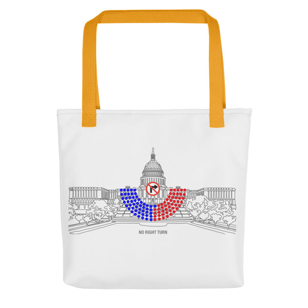 No Right Turn - Tote Bags